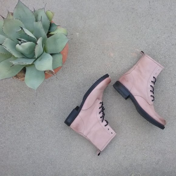Frye Veronica Leather Lace Up Combat Boots Size 8 - Picture 16 of 16